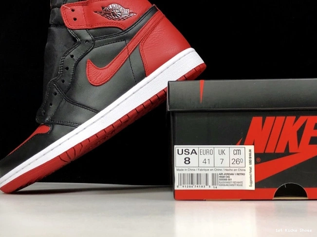 1st Kicks Shoes Air 555088-001 OG Banned 1 Retro High Jordan 0627